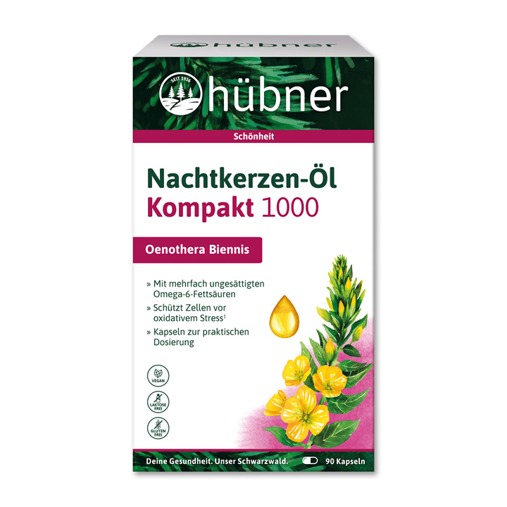 Hübner Nachtkerzen-Öl Kompakt 1000, 90 Kapseln